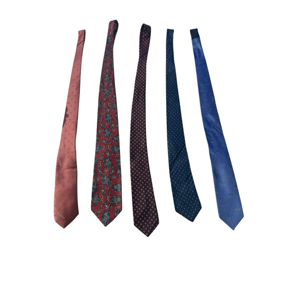 Designer Tie Lot Oscar De La Renta Wembley Hardy Amies Chaps King's Lynn Silk - Picture 4 of 4